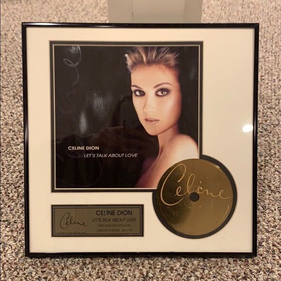 Celine Dion 24kt gold Framed CD - Picture 1 of 2